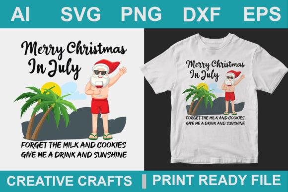 Christmas in July T-Shirt Design Drink Review