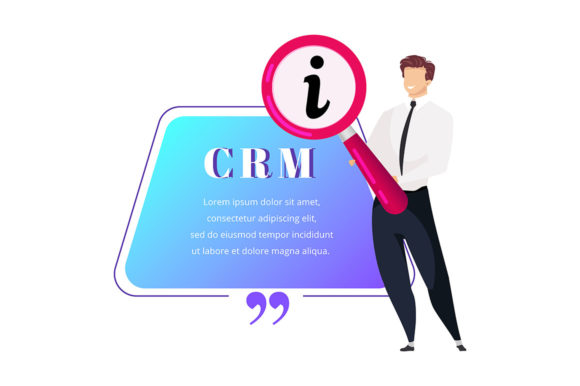 CRM Flat Color Vector Character Quote for Real Embroidery Projects