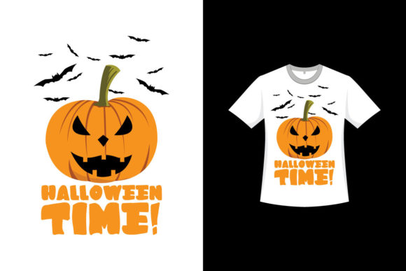 Scary Halloween T-Shirt Design for Real Projects