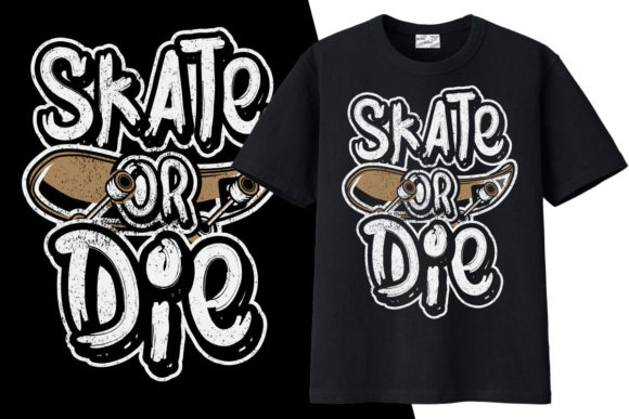 Skateboarding T-shirt Design 12: A Bold Embroidery Statement